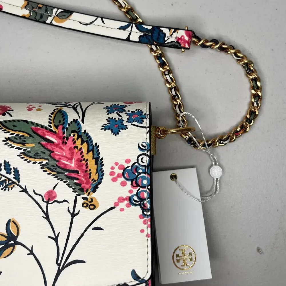 Tory Burch Parker Floral Large Shoulder Bag NWT